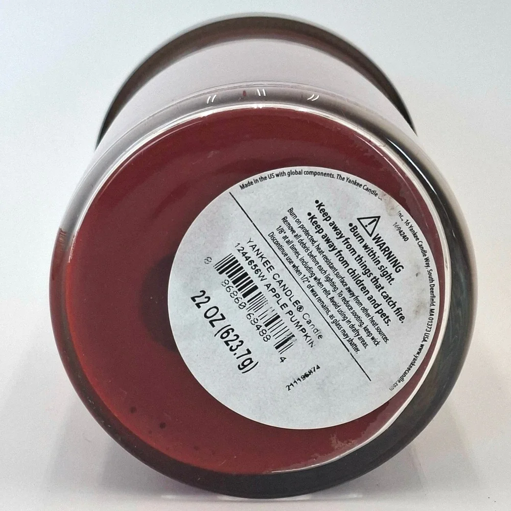 Yankee Candle Apple Pumpkin 22 oz Large 2-Wick Tumbler Jar Candle Fall Scent NEW